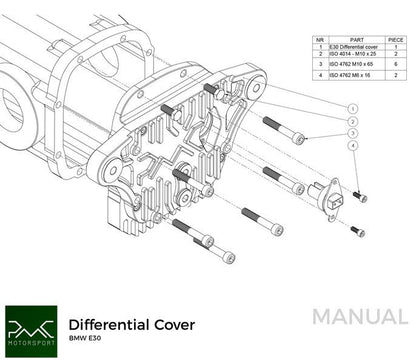 Motorsport Aluminium Differentialdeckel für BMW E30 / E36 Compact