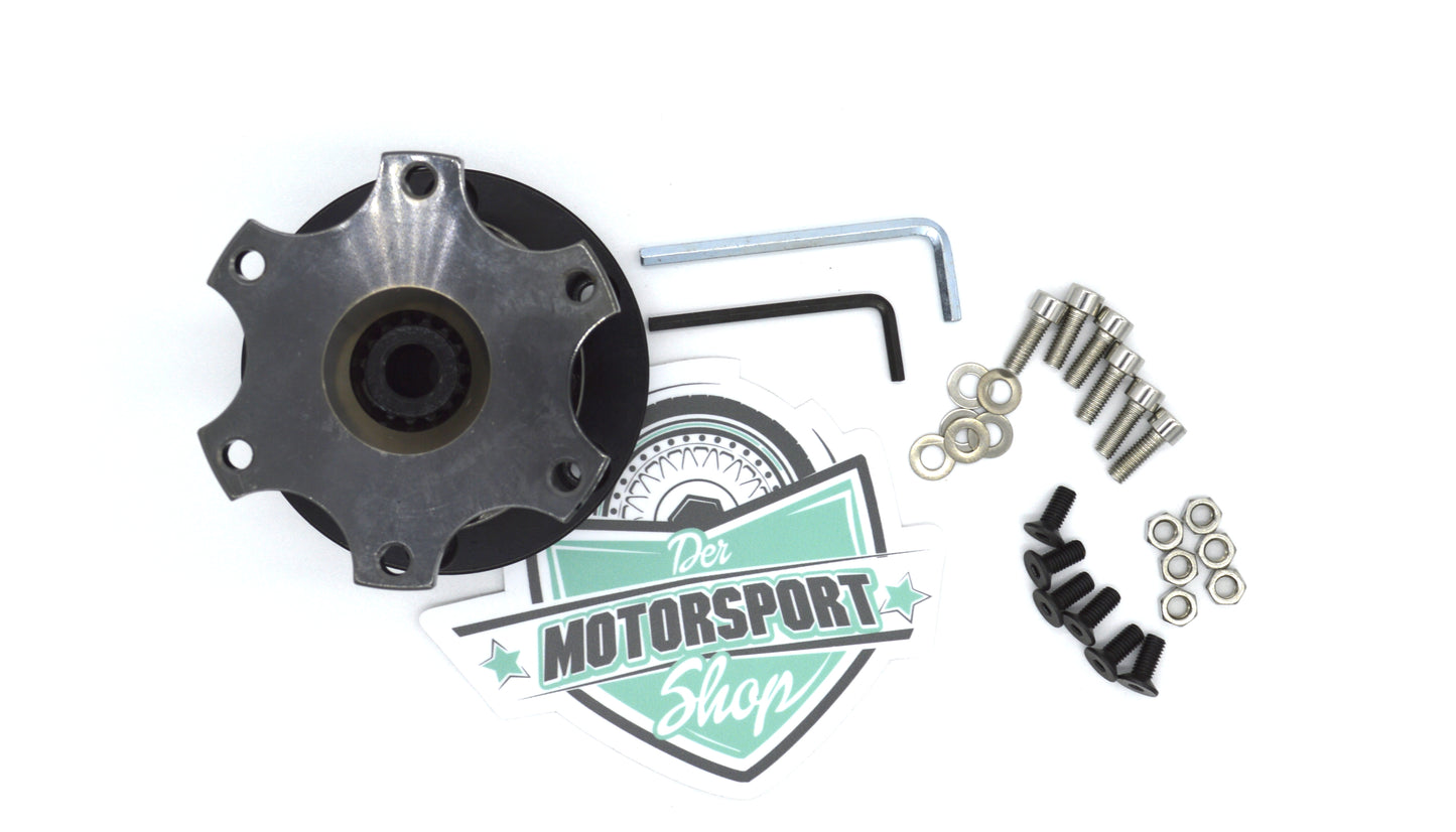 Snap-Off / Quick-Release Lenkradnabe – Aluminium, verschiedene Farben